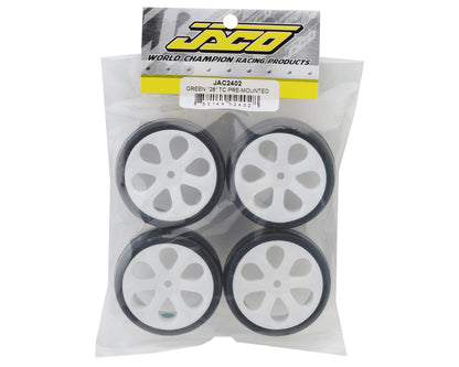 Jaco Pre-Mounted Touring Car Carpet Tires (4) (Green)