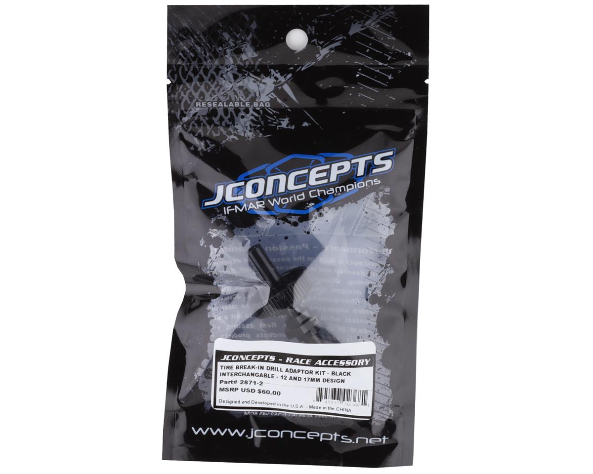 JConcepts Tire Break-In Drill Adaptor Kit (Black) (12mm/17mm)