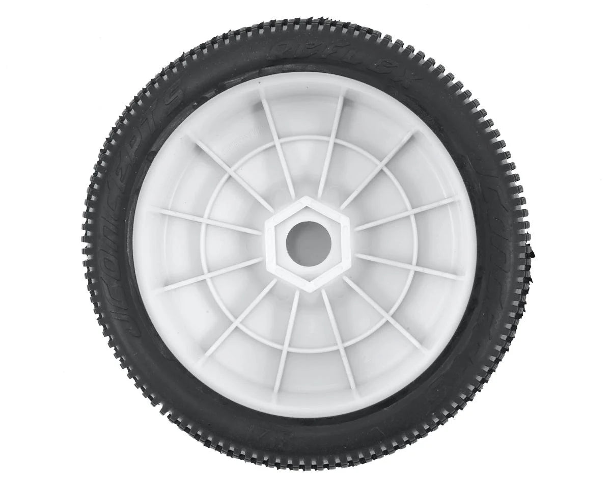 JConcepts Reflex Pre-Mounted 1/8th Buggy Tires (2) (White) (Green)