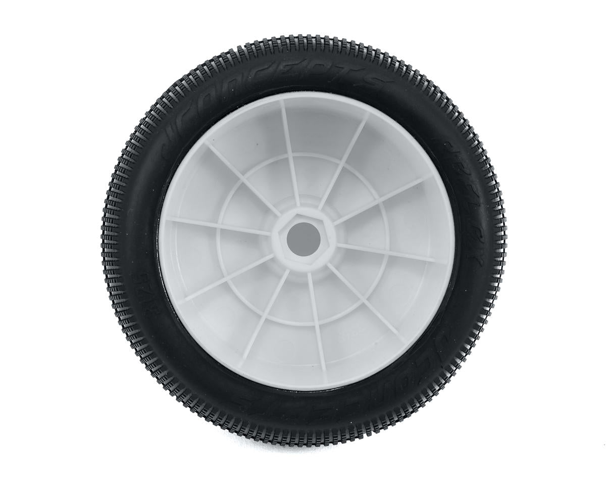 JConcepts Reflex 4.0" Pre-Mounted 1/8th Truggy Tires (2) (White) (Green)