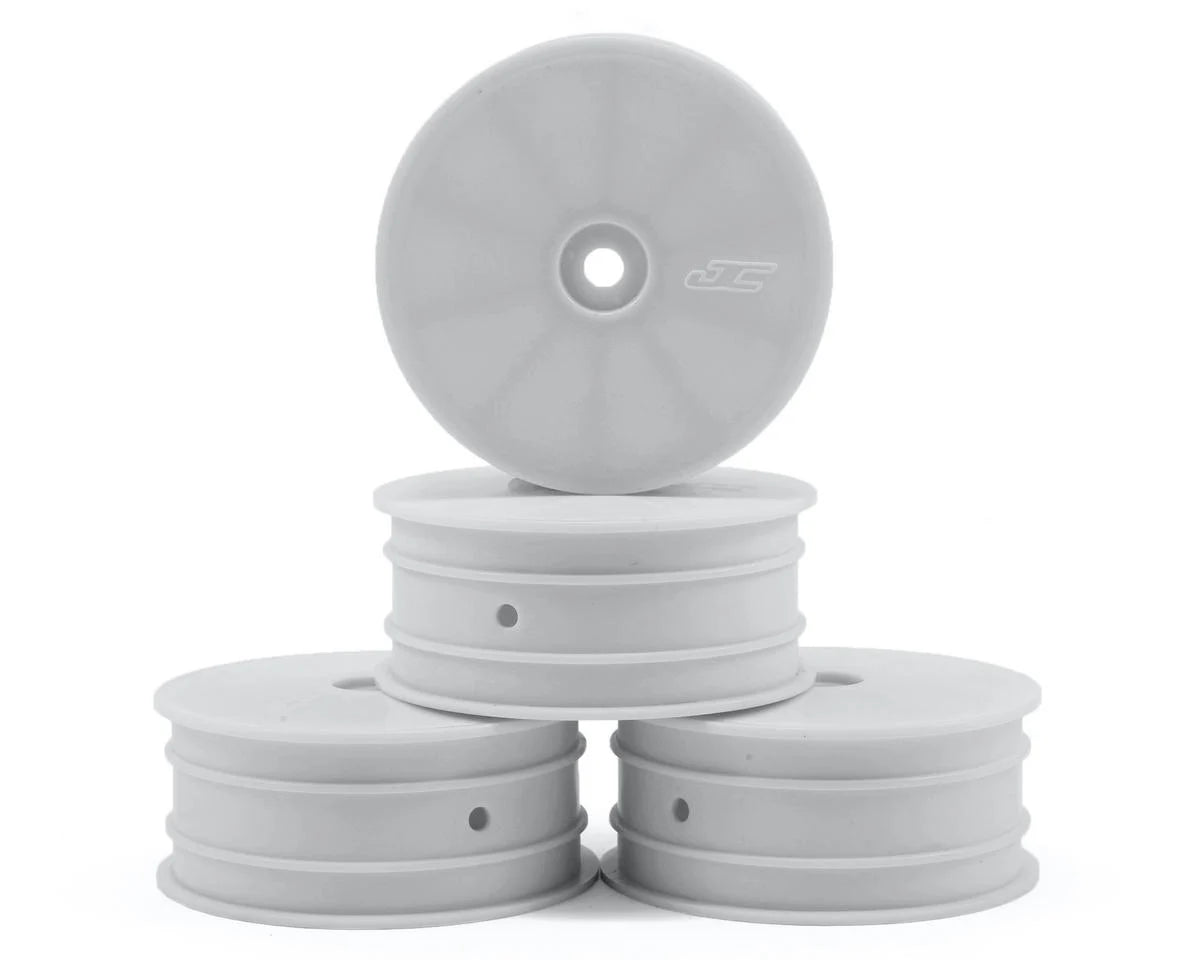 JConcepts 12mm Hex Mono 2.2 4WD Front Buggy Wheels (4) (22-4) (White)