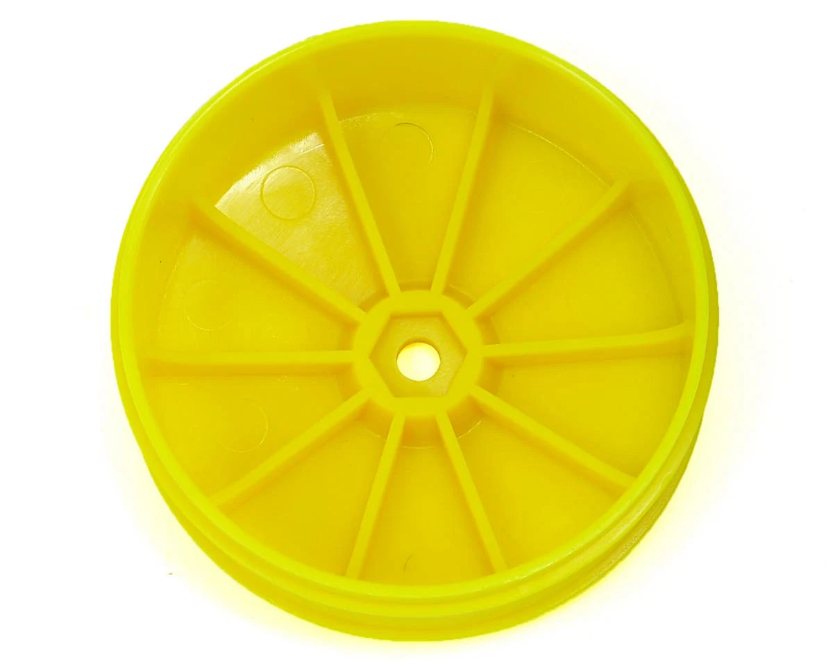 *CLEARANCE* JConcepts 9.5mm Hex Bullet 60mm 4WD Front Buggy Wheels (4) (B44.2) (Yellow)