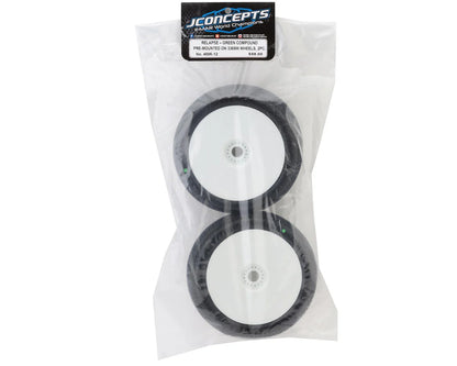 JConcepts Relapse 4.0" Pre-Mounted 1/8 Truggy Tires (2) (White) (Green)