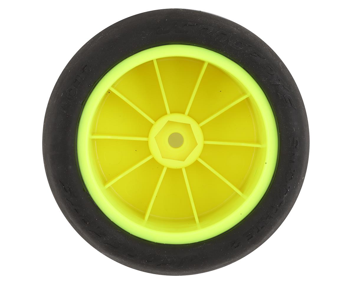 JConcepts Smoothie 2 2.2" Pre-Mounted Rear Buggy Tires (Yellow) (2) (Silver) w/12mm Hex