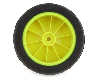 JConcepts Smoothie 2 2.2" Pre-Mounted 2WD Front Buggy Tires (Yellow) (2) w/12mm Hex (Silver)