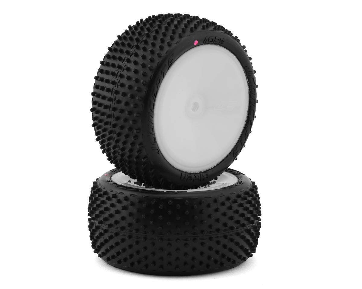 *CLEARANCE* JConcepts Siren LP 2.2" Pre-Mounted Rear Buggy Carpet Tires (2) (Pink)