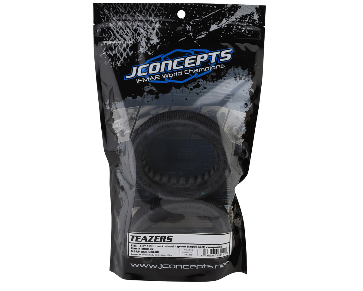 JConcepts Teazers 4.0" 1/8 Off-Road Truggy Tires (2) (Unmounted)