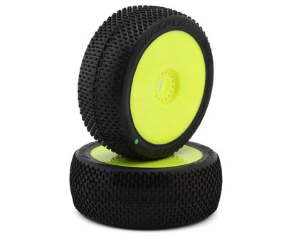 JConcepts Arina Pre-Mounted 1/8th Buggy Tires (2) (Green)