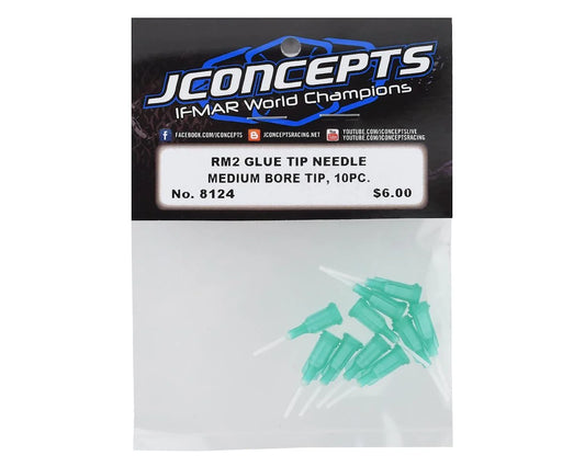 JConcepts RM2 Medium Bore Glue Tip Needles (Green) (10)