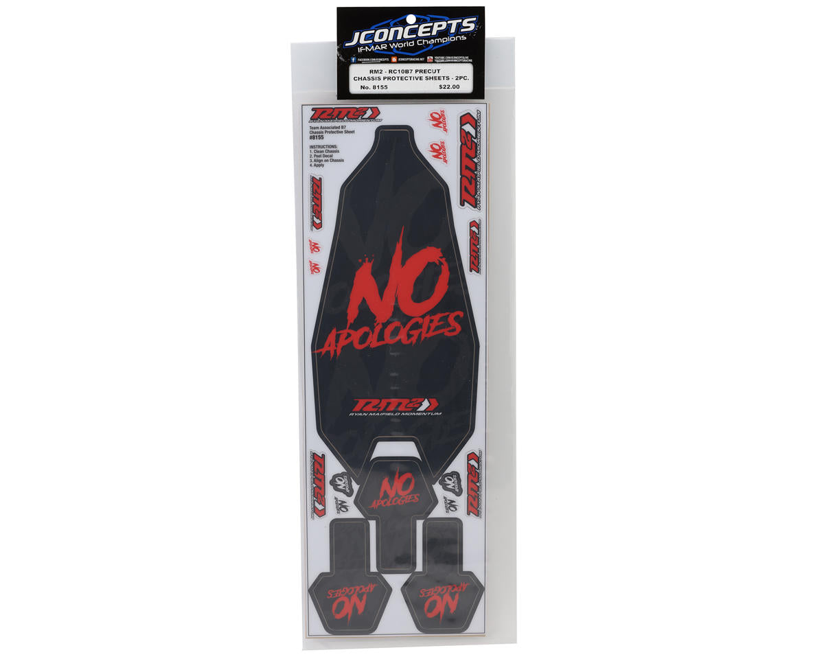 JConcepts B7 RM2 "No Apologies" Precut Chassis Protective Sheet (2)