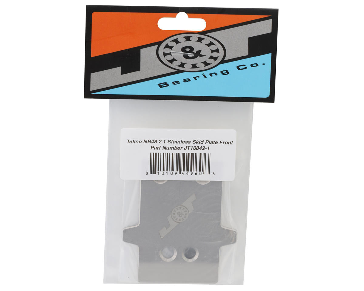J&T Bearing Co. Tekno NB48 2.1/2.2 Stainless Steel Front Skid Plate