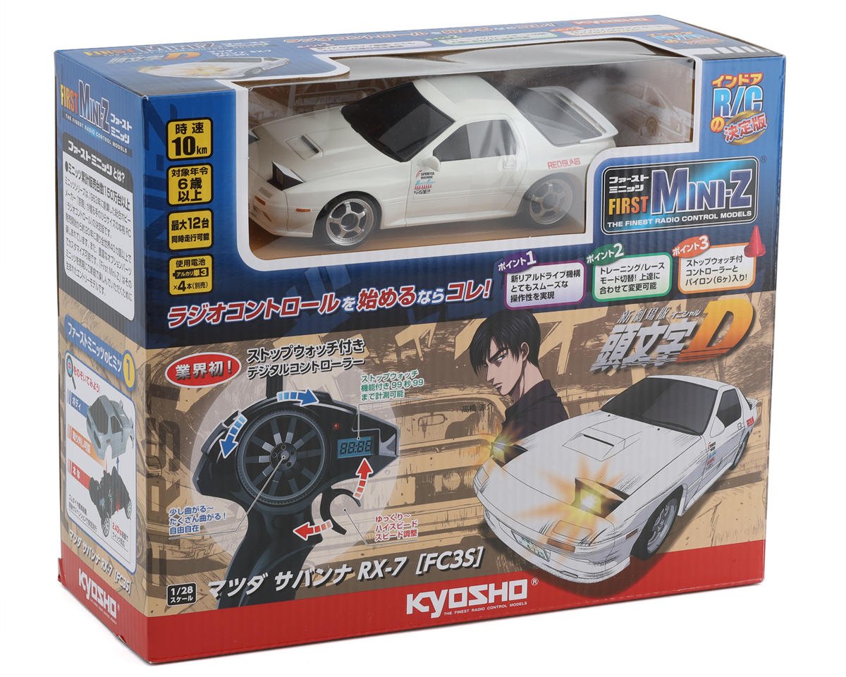 Kyosho First Mini-Z RWD ReadySet w/Initial D Mazda RX-7 FC3S Body (White) w/2.4GHz Radio