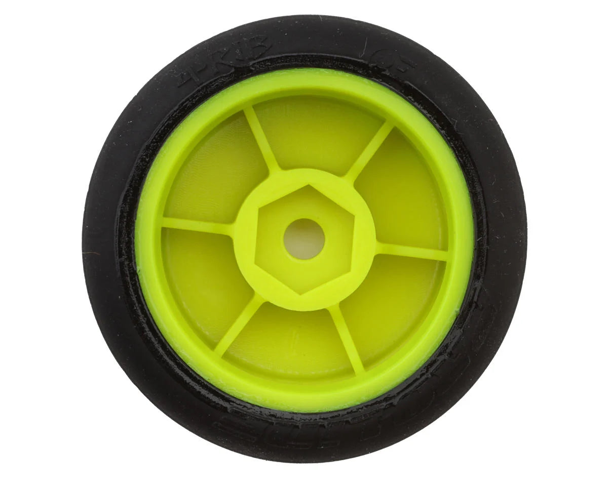 Losi Micro-B Pre-Mounted Tires (Yellow) (4)