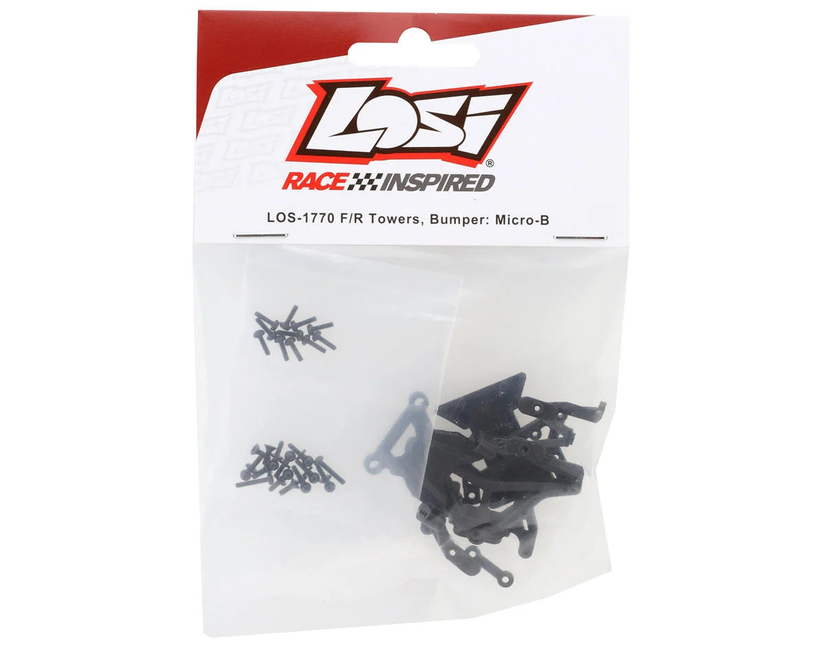 Losi Micro-B Shock Towers, Mounts, Bumper & Top Plate Set
