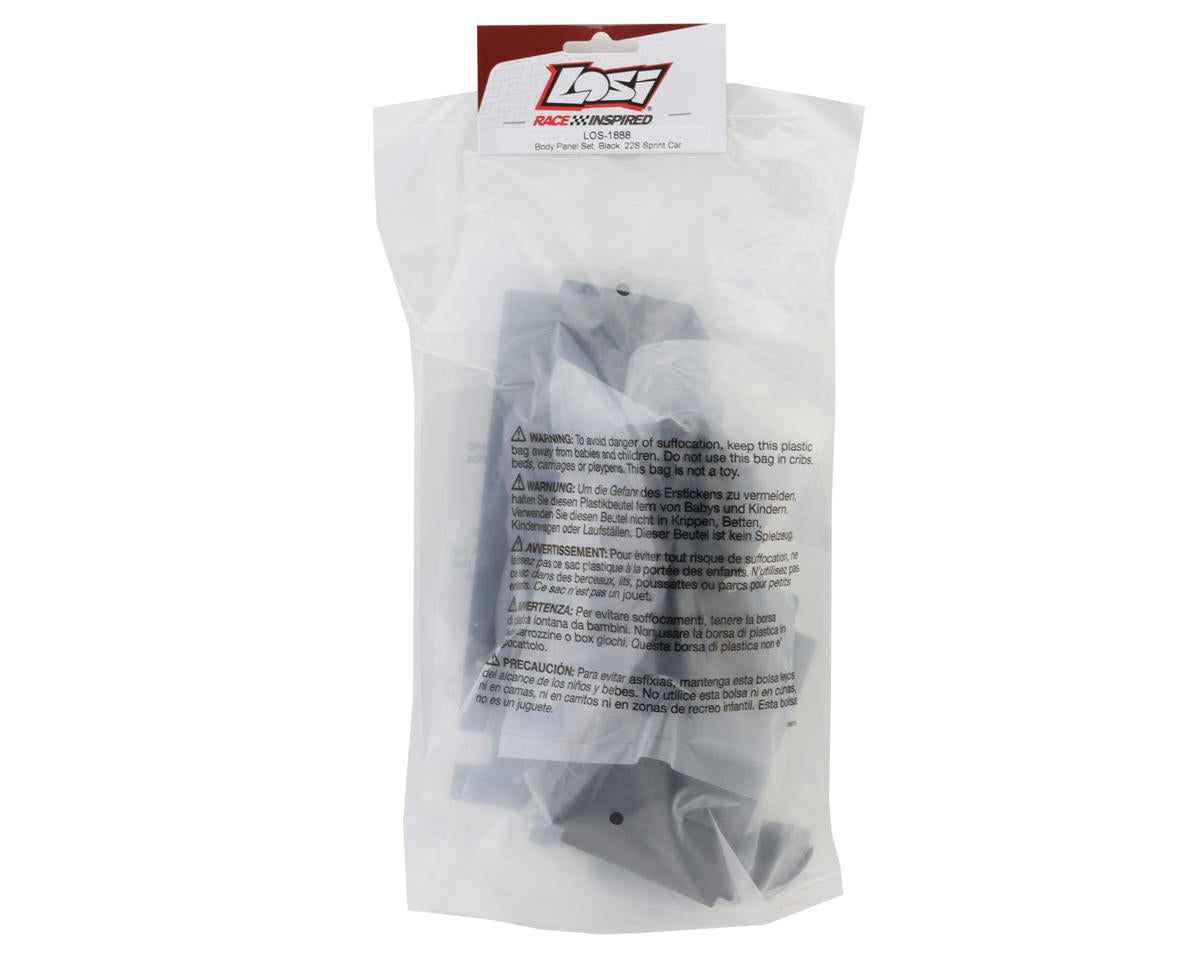 Losi 22S Sprint Body Panels Set (B) (Black)
