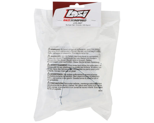 Losi 22S Sprint Rear Bumper Set (Chrome)