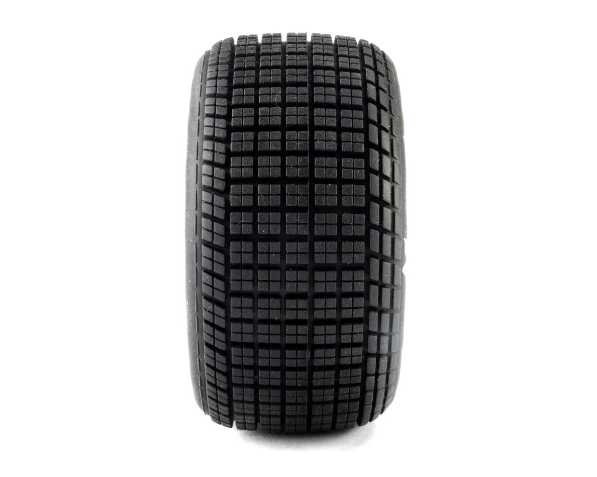 Losi 22S Dirt Late Model Hoosier 1/10 Pre-Mounted Tires (Satin Aluminum) (2) (Soft) (Front/Rear)