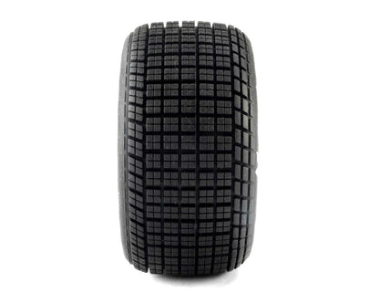 Losi 22S Dirt Late Model Hoosier 1/10 Pre-Mounted Tires (Satin Aluminum) (2) (Soft) (Front/Rear)