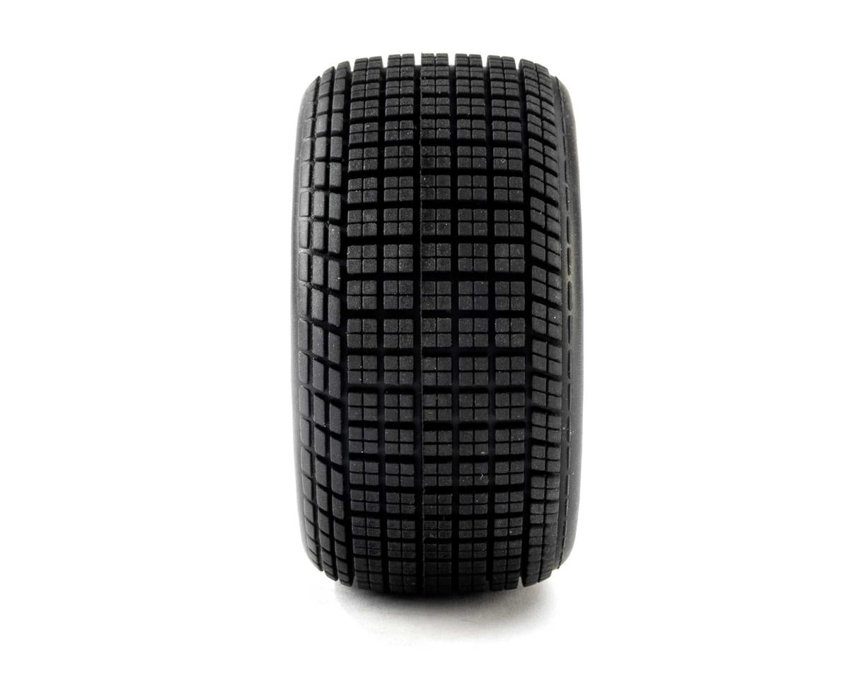 Losi 22S Dirt Late Model Hoosier 1/10 Pre-Mounted Tires (Satin Aluminum) (2) (Medium) (Front/Rear)