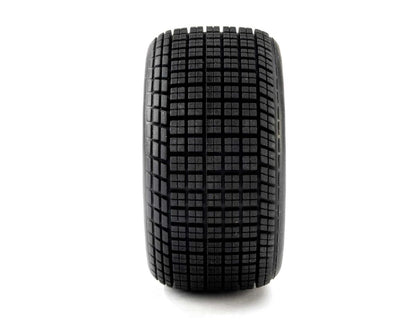 Losi 22S Dirt Late Model Hoosier 1/10 Pre-Mounted Tires (Satin Aluminum) (2) (Medium) (Front/Rear)