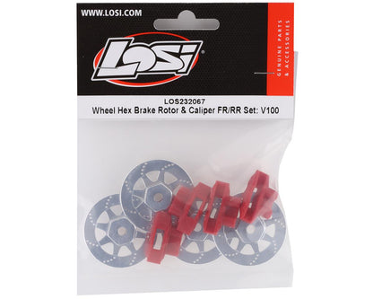 Losi V100 Wheel Hex Brake Rotor & Caliper Set