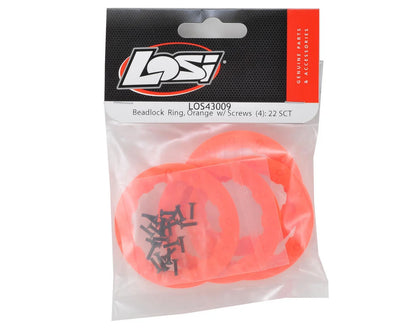 Losi Beadlock Rings (Orange) (4)