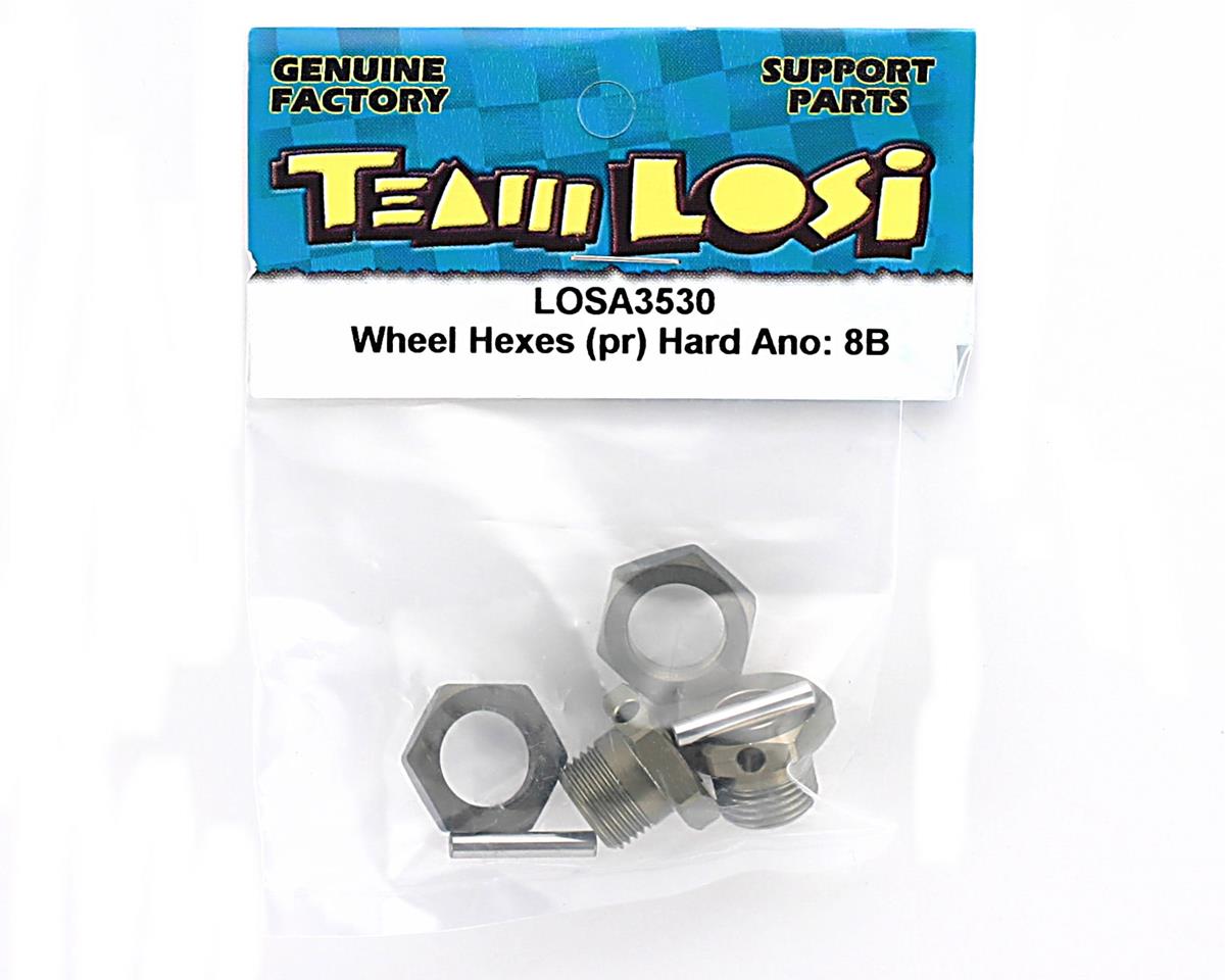 Losi Hard Anodized Wheel Hexes (2)