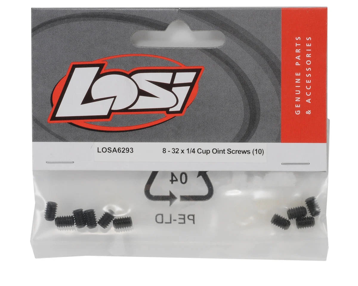 Losi 8-32x1/4" Setscrews (10)