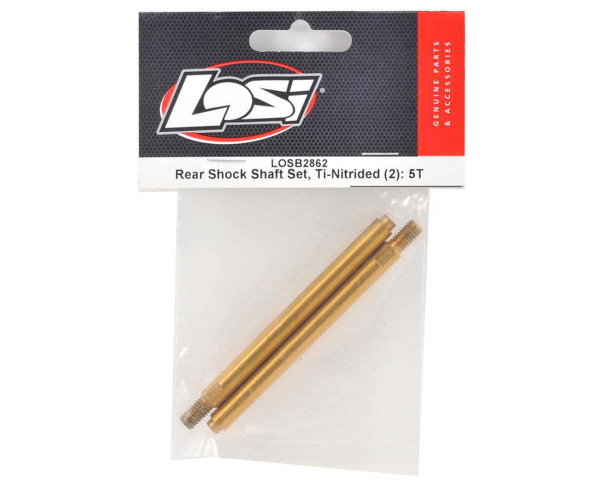 Team Losi Ti-Nitrided Rear Shock Shaft Set (2) 5IVE-T