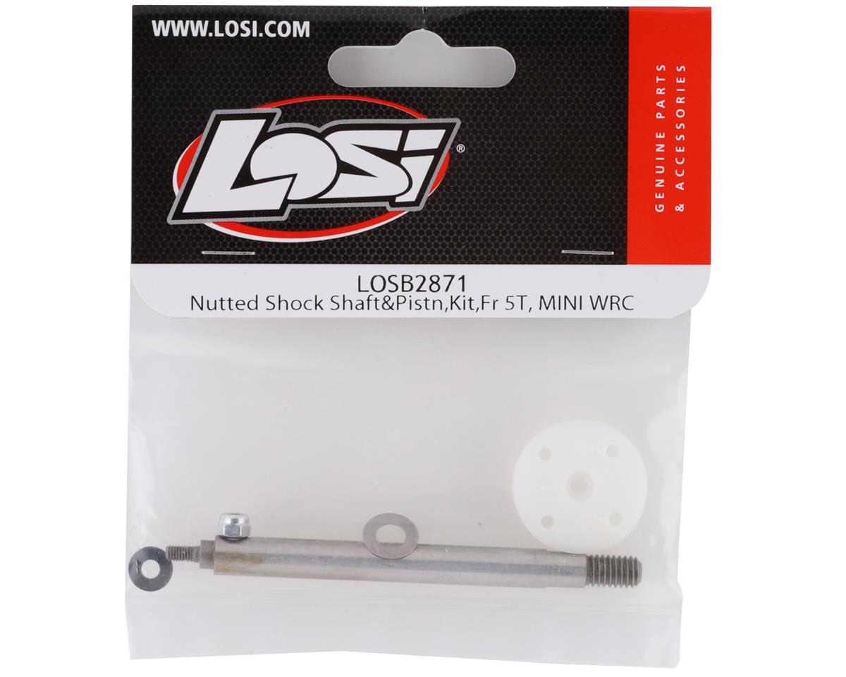 Team Losi Nutted Shock Shaft & Piston Kit, Front: 5T