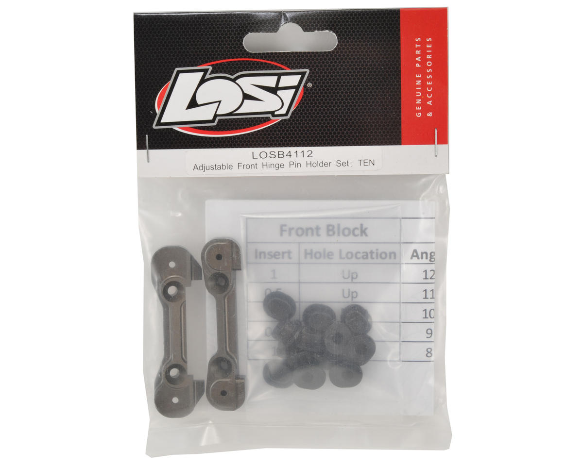 Losi Adjustable Front Hinge Pin Holder Set