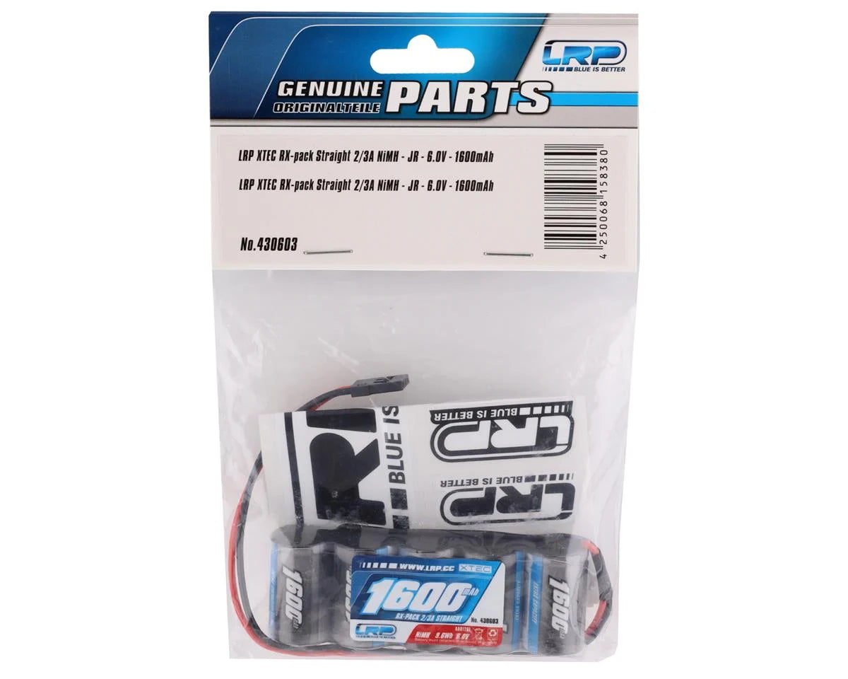 LRP XTEC 5-Cell 6.0V NiMH Flat Receiver Pack (1600mAh) (JR Connector)