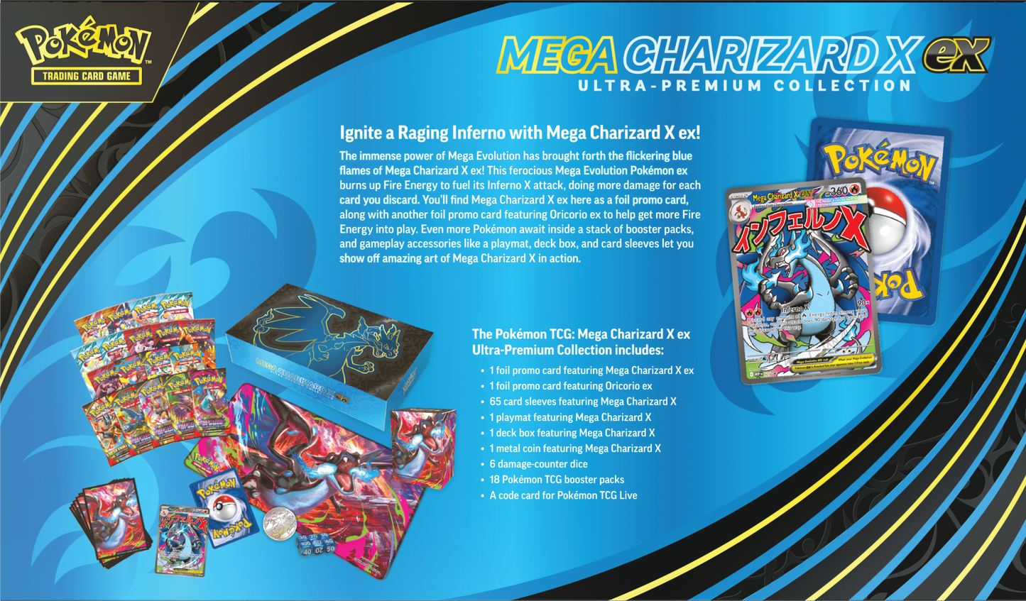 Pokemon Mega Charizard X Ex Ultra-Premium Collection