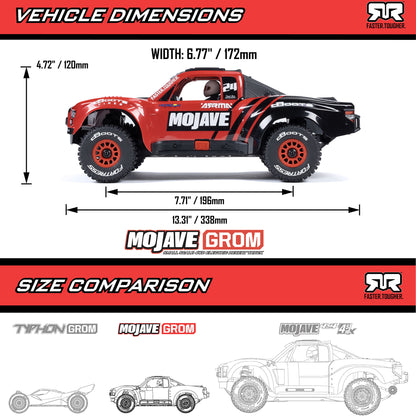 Arrma MOJAVE GROM MEGA 380 Brushed 4X4 Small Scale Desert Truck RTR with Battery & Charger