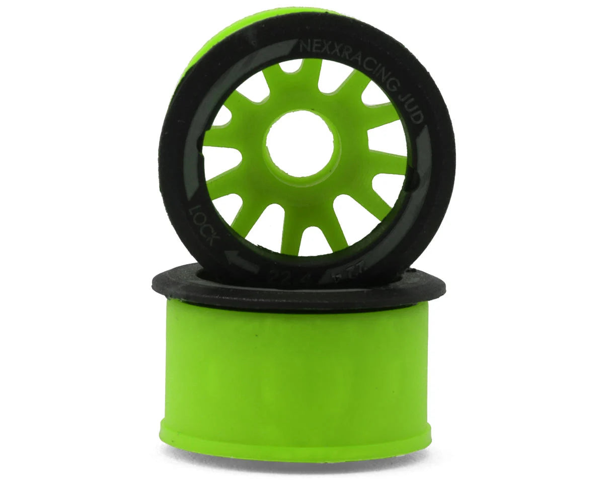 NEXX Racing Mini-Z "JUD" EVO Rear Threaded Side-Wall RWD Carbon-Fiber Rims (2mm Offset)(2)