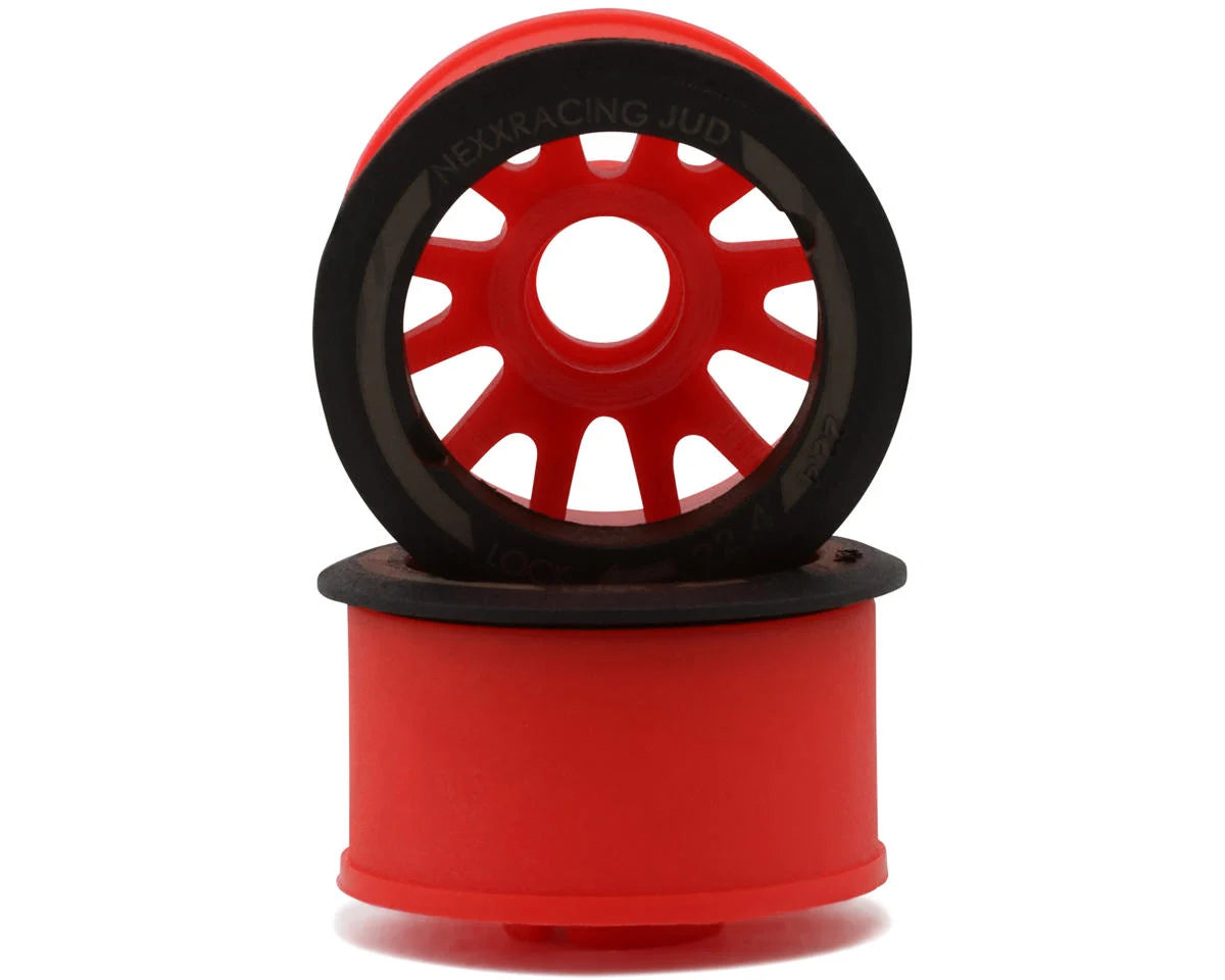 NEXX Racing Mini-Z "JUD" EVO Rear Threaded Side-Wall RWD Carbon-Fiber Rims (1mm Offset)(2)