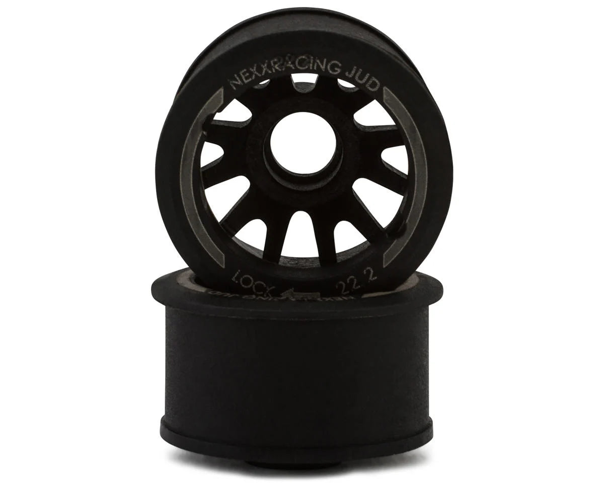 NEXX Racing Mini-Z "JUD" EVO Rear Threaded Side-Wall RWD Carbon-Fiber Rims (1mm Offset)(2)