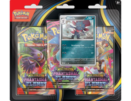 ***Pre-Order Pokemon Mega Evolution - Phantasmal Flames 3 Pk Blister *CONTACT STORE TO PRE-ORDER*