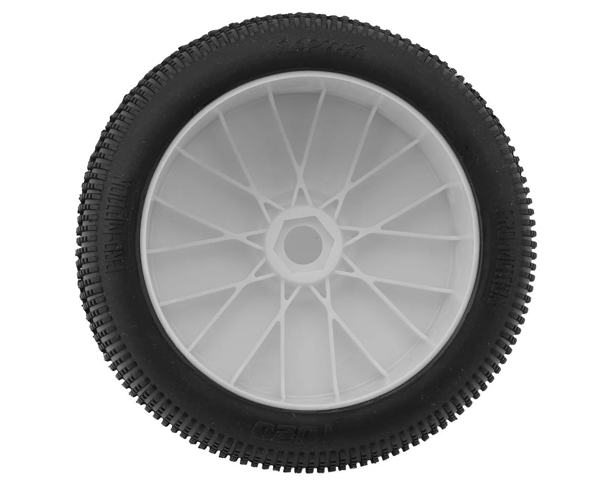 Pro-Motion Raptor 1/8 Truggy Pre-Mount Tires (White) (2) (T-Compounds)