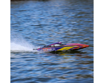 Pro Boat Sonicwake 24" Self-Righting RTR Deep-V Brushless Boat (Red)