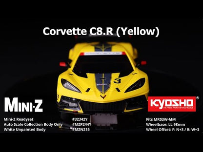 Kyosho MR-03 Mini-Z RWD ReadySet w/Corvette C8.R Body (Yellow) w/KT-531P 2.4GHz Radio