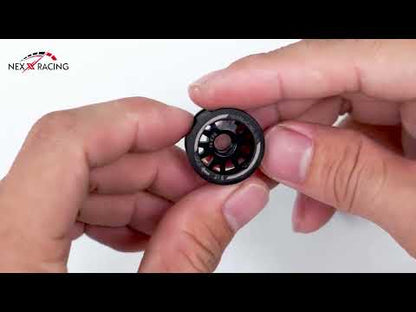 NEXX Racing Mini-Z "JUD" EVO Rear Threaded Side-Wall RWD Carbon-Fiber Rims (1mm Offset)(2)