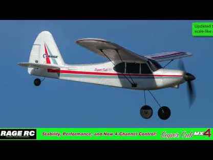 Rage RC Super Cub MX4 Micro 4-Channel RTF Airplane with PASS (Pilot Assist Stability Software) System