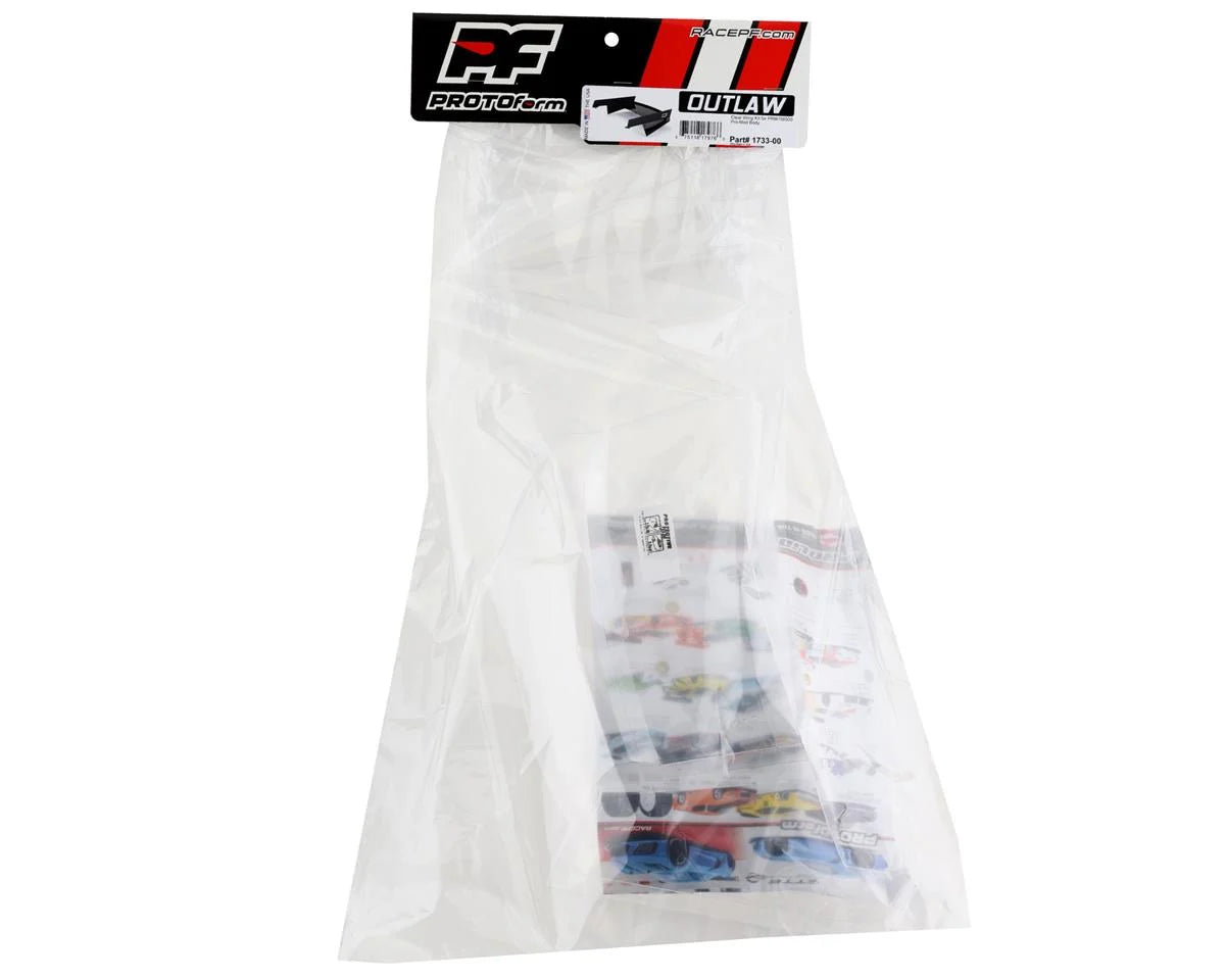 Protoform Nissan GT-R R35 Pro-Mod 1/10 Outlaw Drag Racing Wing Set (Clear)