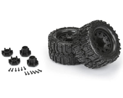 Pro-Line Trencher HP Belted 2.8" Pre-Mounted Truck Tires (M2) (2) (Black) w/Raid Rear Wheels