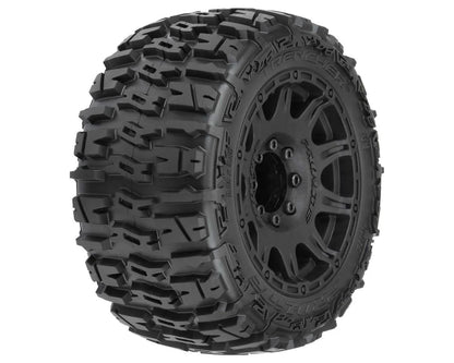 Pro-Line Trencher LP 3.8" Pre-Mounted Truck Tires (2) (Black) (M2) w/Raid 8x32 Removable Hex Wheels