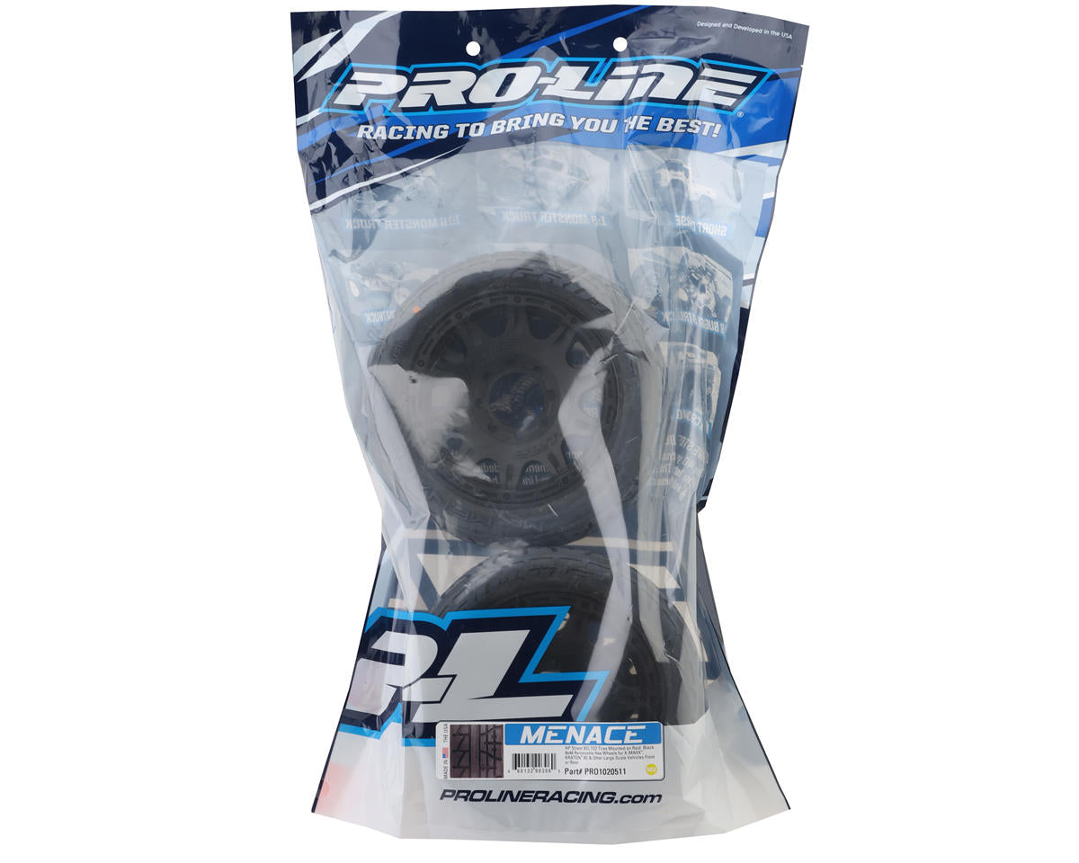 Proline 1/6 Menace HP Belted Pre-Mounted 8S Monster Truck Tire (Black)(2)