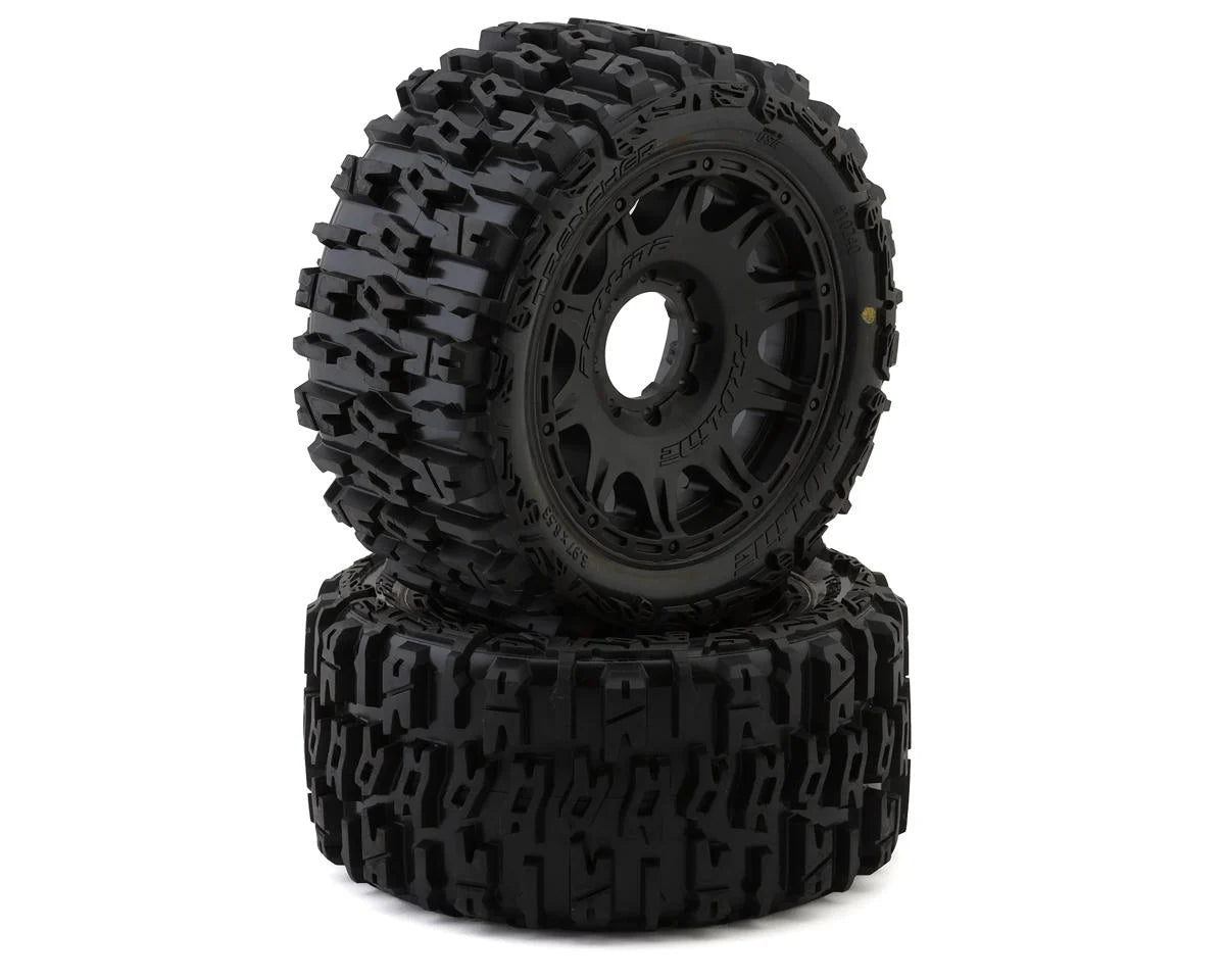 Pro-Line Trencher 5.7" Pre-Mounted Tires w/Raid Wheel (Black) (2) w/24mm Hex