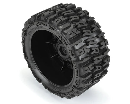 Pro-Line Trencher 5.7" Pre-Mounted Tires w/Raid Wheel (Black) (2) w/24mm Hex