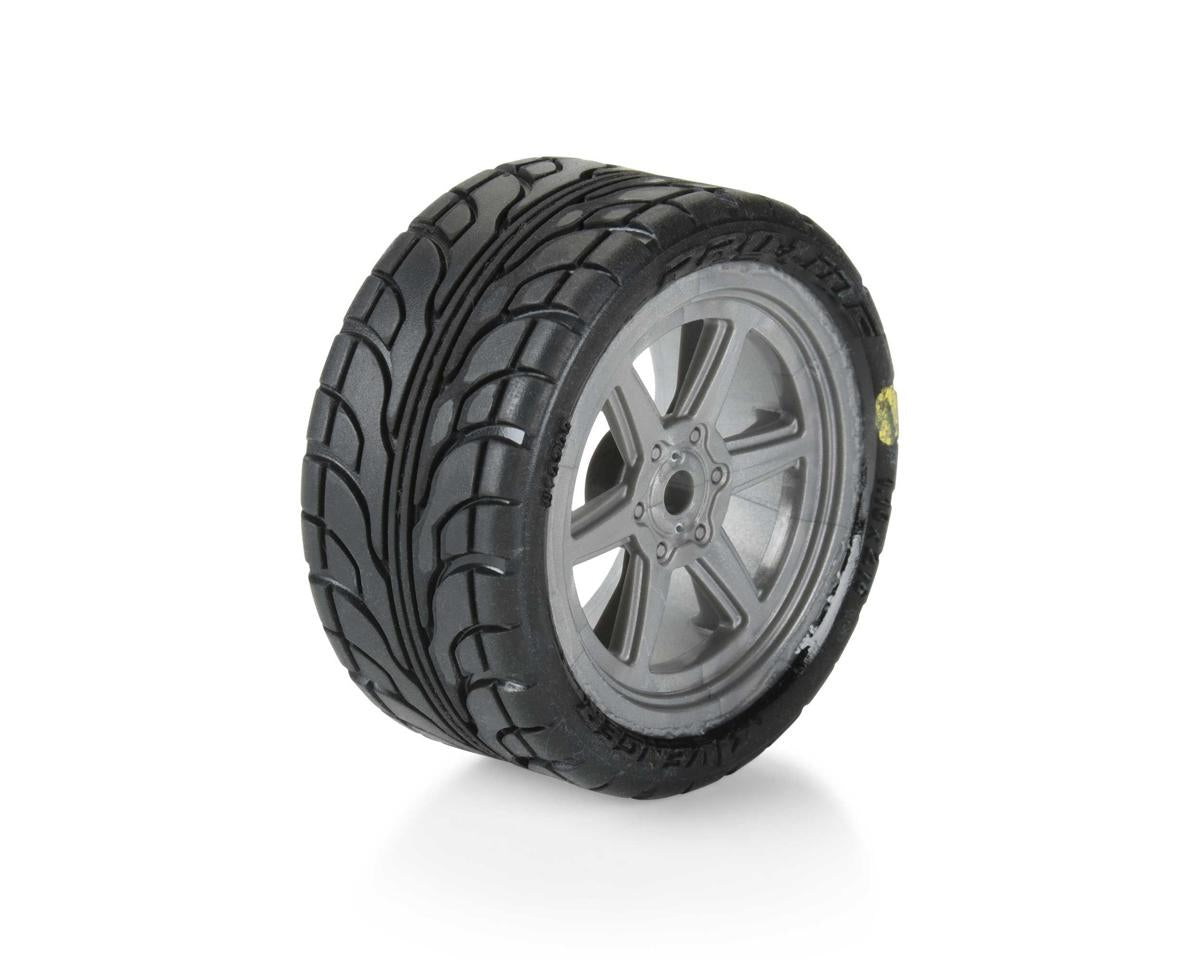 Pro-Line Losi® NASCAR® 1/12 Avenger Pre-Mounted Tires (4)  w/Overdrive Wheels